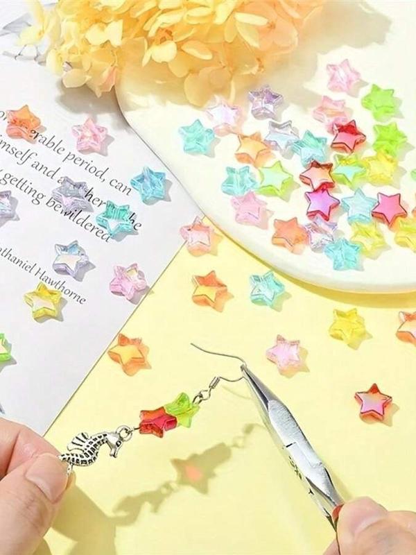 Star Shaped Beads, Colorful Beads for DIY Jewelry Making, Fashion Accessories for Mobile Phone Chains, DIY Jewelry Accessories
