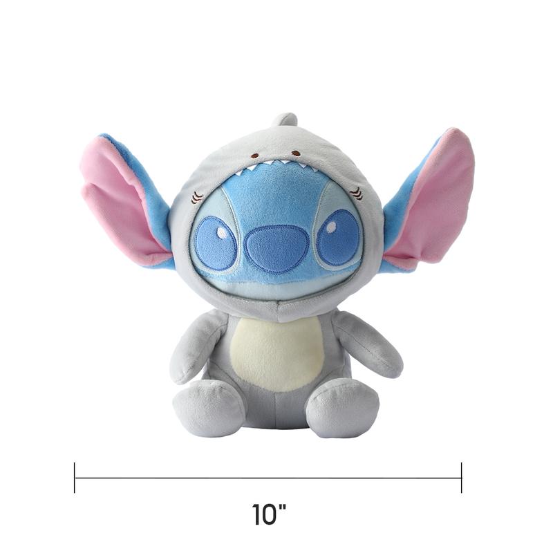 Disney Stitch Animal Crossing Dress Series Stith Doll 10 inch Cute Doll Lovely Doll 100% Authentic Disney Doll Comfortable In Hand With Cute Gray Shark Coat Suit