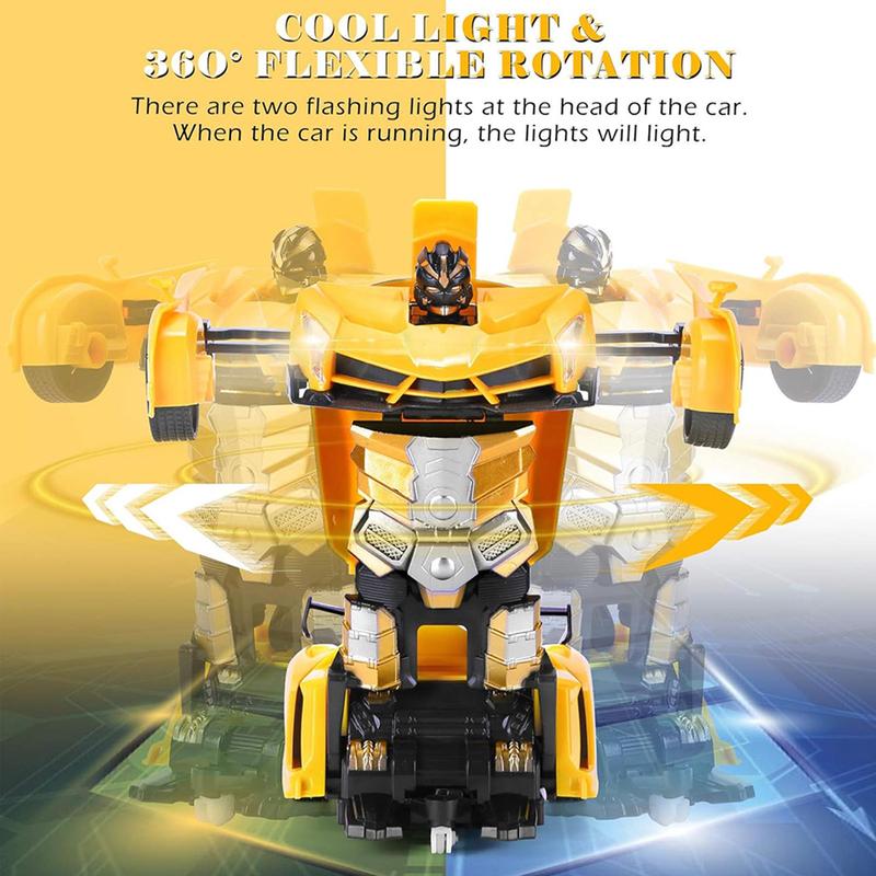 Remote Control Car, 1 Set Transform Robot RC Car, One-button Deformation & 360 Degree Rotating Drifting Car, Electric Toy Car for Boys & Girls