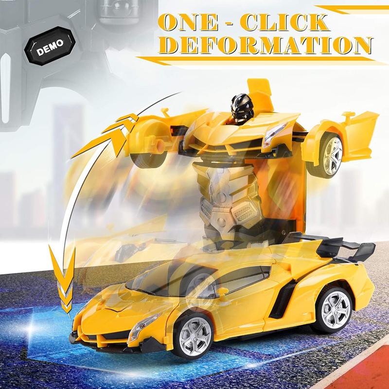 Remote Control Car, 1 Set Transform Robot RC Car, One-button Deformation & 360 Degree Rotating Drifting Car, Electric Toy Car for Boys & Girls