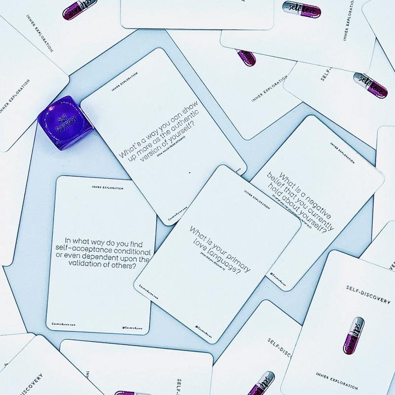 Self-Love Card Game Educational - 60 Cognitive Behavioral Science Cards for Self-Discovery, Affirmations and Self-Improvement