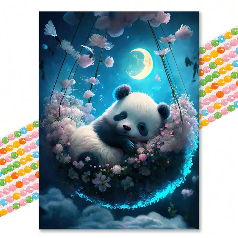 Panda Pattern DIY Diamond Art Painting Kit without Frame, DIY Decorative Art Picture for Beginner, DIY Home Decor