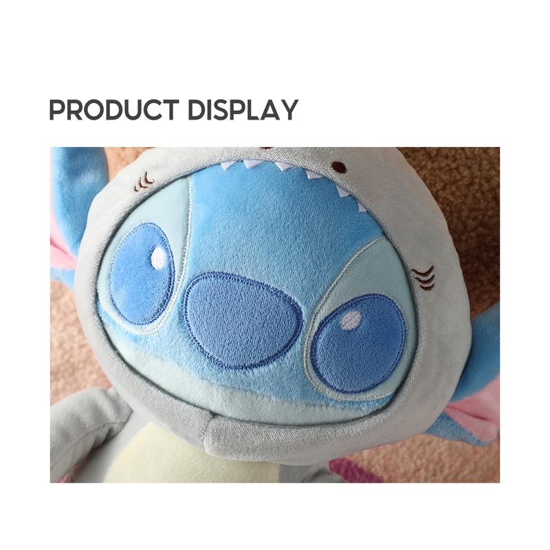 Disney Stitch Animal Crossing Dress Series Stith Doll 10 inch Cute Doll Lovely Doll 100% Authentic Disney Doll Comfortable In Hand With Cute Gray Shark Coat Suit