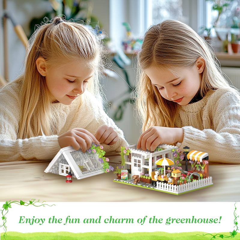 TOKMOC Garden Flower house Building Block Set,DIY Greenhouse Architecture Building Set,Birthday Gift and Home Decoration,For aged 12 and above,Stress relief toy,66053,1188 Pieces