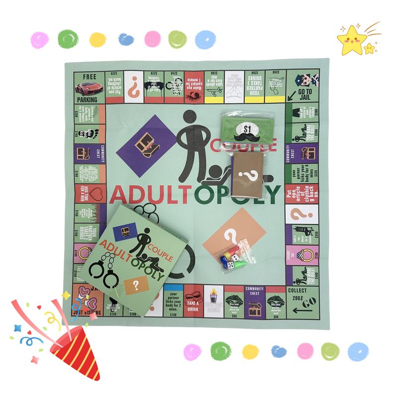 Adultopoly Couple Game Card Board Game - Date Night Couple Games (1 Set)