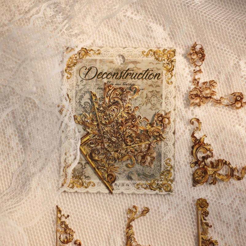 Hollowed Corner Sticker, 24pcs bag Self-adhesive Photo Frame Sticker, Journaling and Scrapbooking Decor Material, DIY Decor Sticker
