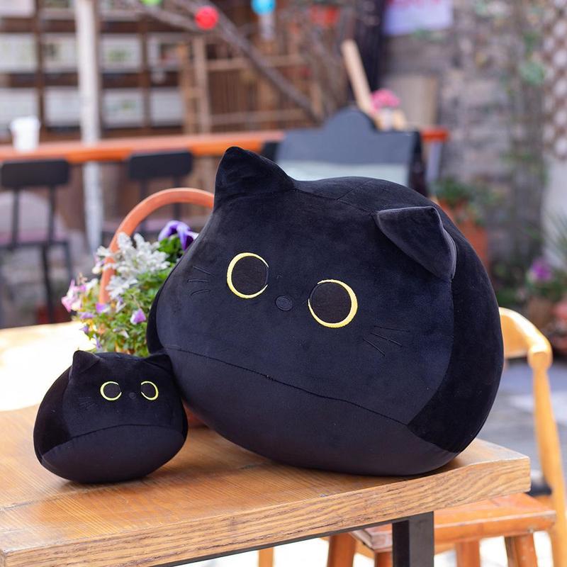Black Cat Design Plush Toy, Cute Stuffed Animal Plushie, Soft & Comfy Plush Toy for Kids & Pet, Birthday Gift, Home Decor Ornament