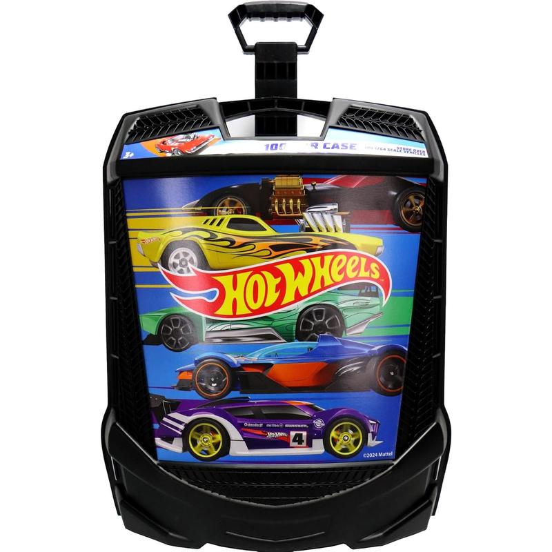 Hot Wheels 100-Car, Rolling Storage Case with Retractable Handle, Model:20135