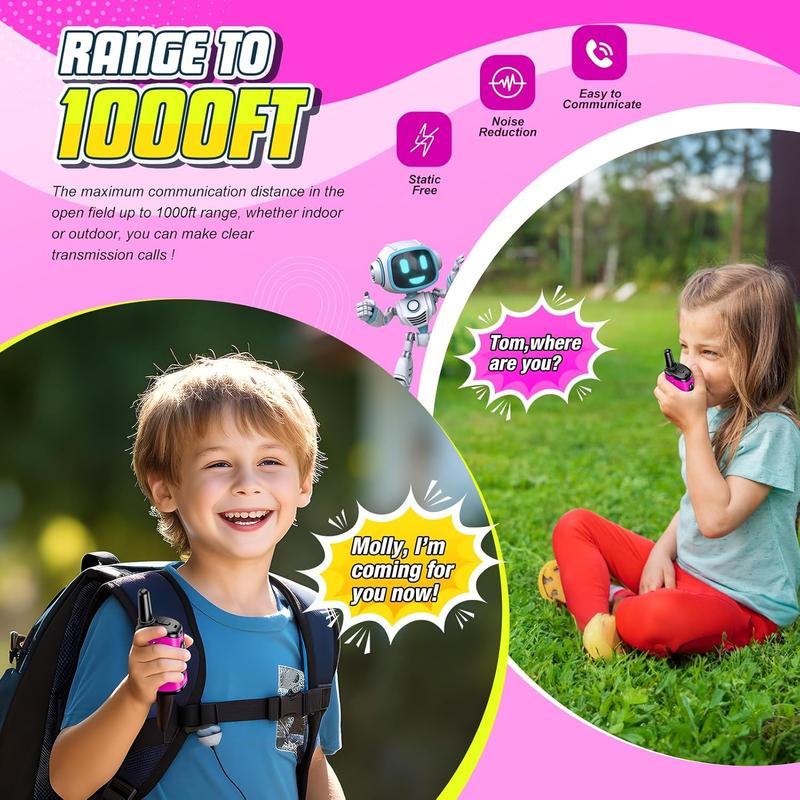 Toys for Girls: comedyfun Mini Robots 2 Pack Halloween Christmas Birthday Gifts for 3 4 5 6-8 Year Old Girls Toys for 4 5 6 7 8-10 Year Old Camping Outdoor Game