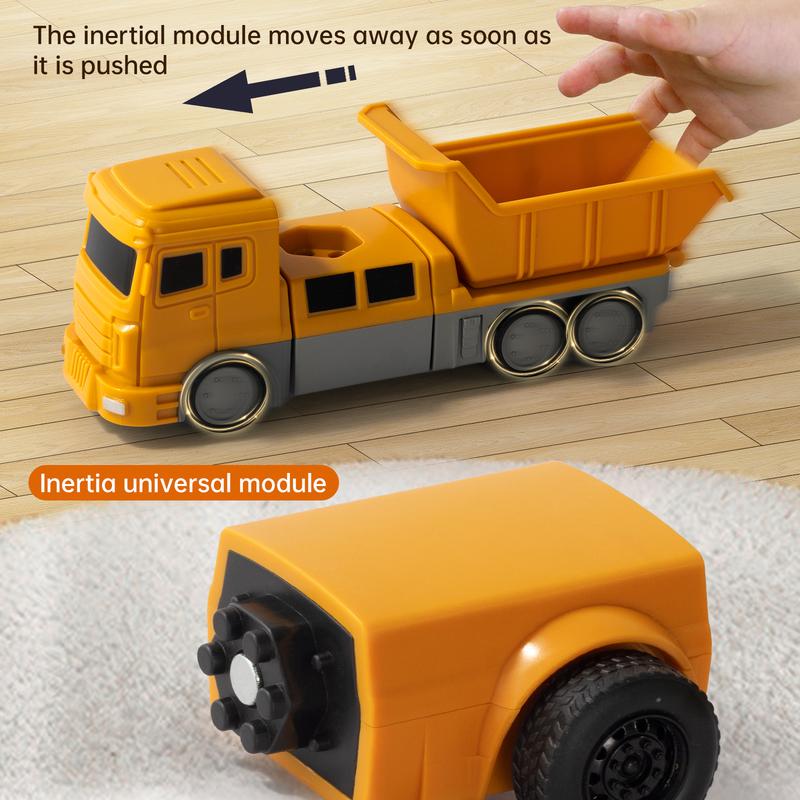 Magnetic Toys for Kids, Ages 3-8 Transformer Toys, Construction Toys Magnets for Kids，Toys Magnetic Building Set，Engineering Car Toys with Storage Box