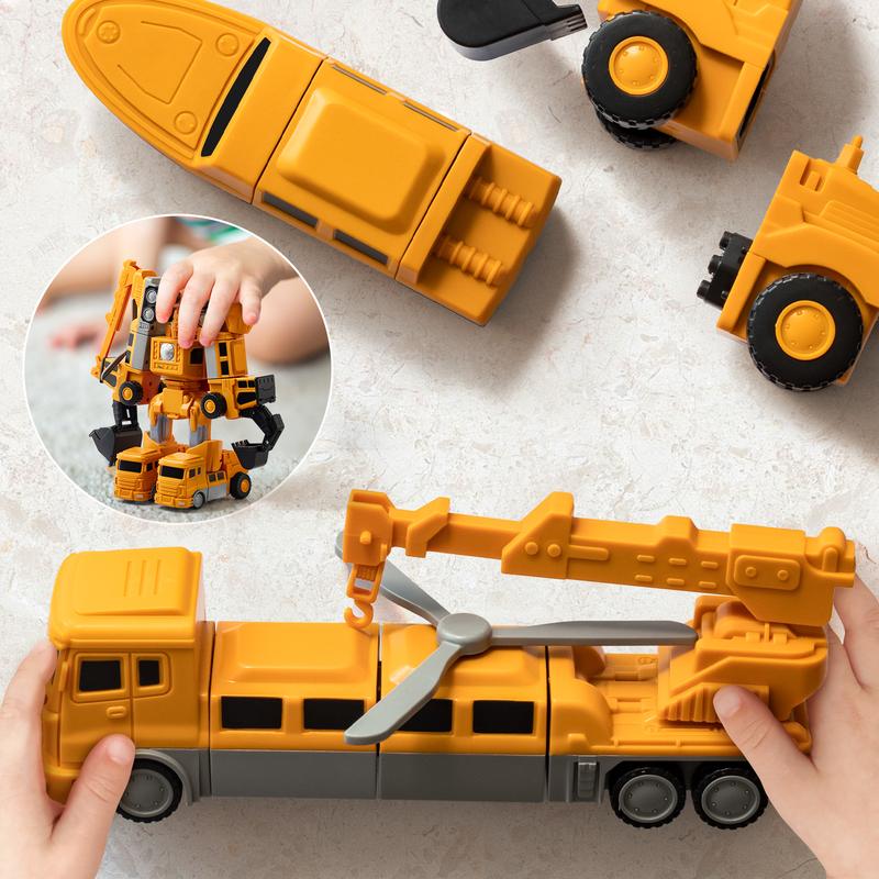 Magnetic Toys for Kids, Ages 3-8 Transformer Toys, Construction Toys Magnets for Kids，Toys Magnetic Building Set，Engineering Car Toys with Storage Box